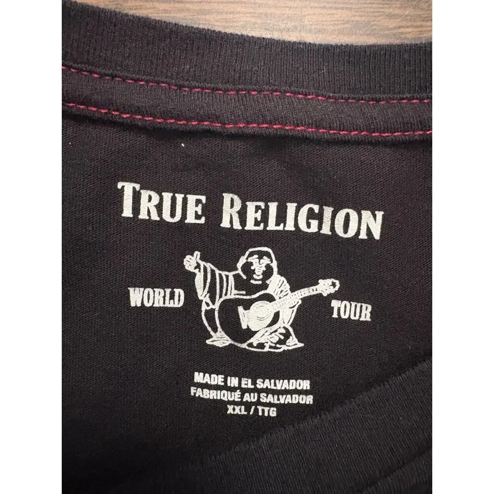 Rare Find True Religion Men's True Verb Scatter Tee T-Shirt in Black Men’s SzXXL